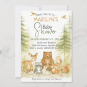Baby Shower Cute Woodland Baby Animals Kaart (Voorkant)
