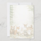 Baby Shower Cute Woodland Baby Animals Kaart (Achterkant)