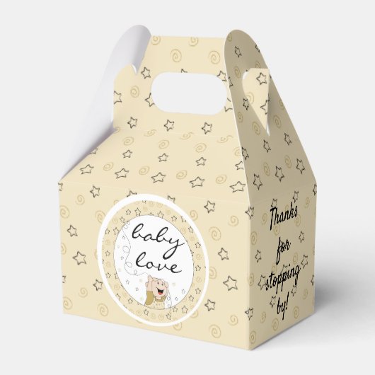 Baby shower Cutie Baby Favor Box Bedankdoosjes (Achterkant)