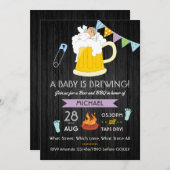 Baby shower Dadchelor Beer en BBQ van mannen Kaart (Voorkant / Achterkant)