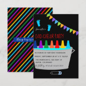 Baby shower Dadchelor Beer Keg Party Kaart (Voorkant / Achterkant)