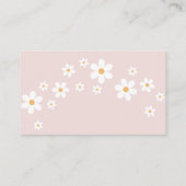 Baby shower Daisy Pink Retro - Gegevens Informatiekaartje (Achterkant)