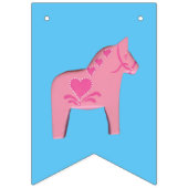 baby shower Dala Horse Party Bunting Vlaggetjes (Tweede vlag)