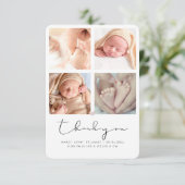 Baby shower Dank je aankondiging foto's (Staand voorkant)