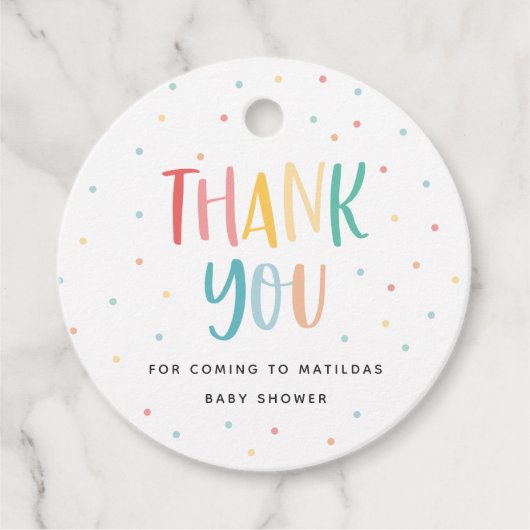 Baby shower dank je cadeau bedankjes labels (Voorkant)