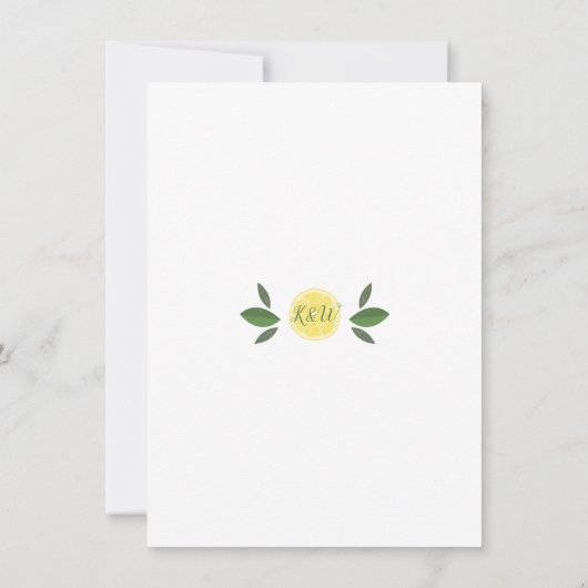 Baby shower Dank je gedicht leemons Bedankkaart (Achterkant)