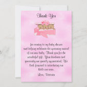 Baby shower Dank je, het is Triplets Girl Kaart (Voorkant)