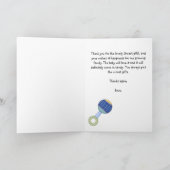 Baby shower Dank je kaart voor Boy (Binnen)