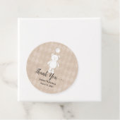 Baby shower Dank je Teddy Bear | bruin Bedankjes Labels (In situ)