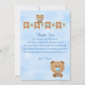 baby shower Dank je wel... het is een jongen baby  Kaart (Voorkant)