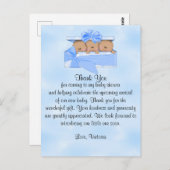 Baby shower Dank je wel, het is Triplets Boy Ethni Briefkaart (Voorkant / Achterkant)