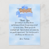 Baby shower Dank je wel, het is Triplets Boy Ethni Briefkaart (Voorkant)