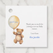 Baby shower dank schattige teddybeer bedankjes labels (Voorkant)