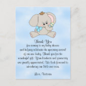 Baby shower dank u Baby Elephant Briefkaart (Voorkant)