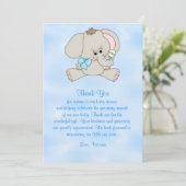 Baby shower dank u Baby Elephant Kaart (Staand voorkant)