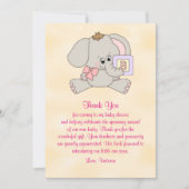 Baby shower dank u Baby Elephant Kaart (Voorkant)