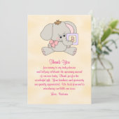 Baby shower dank u Baby Elephant Kaart (Staand voorkant)