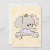 Baby shower dank u Baby Elephant Kaart (Achterkant)