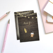 Baby shower Dank u Baby is het brouwen van goud Bedankkaart