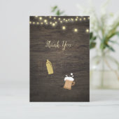 Baby shower Dank u Baby is het brouwen van goud Bedankkaart (Staand voorkant)