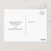 Baby shower Dank u Briefkaart Pumpkin & Fox (Achterkant)