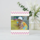 Baby shower Dank u Briefkaarten (Staand voorkant)