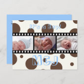 Baby shower Dank u briefkaarten nemen uw foto's op (Voorkant / Achterkant)