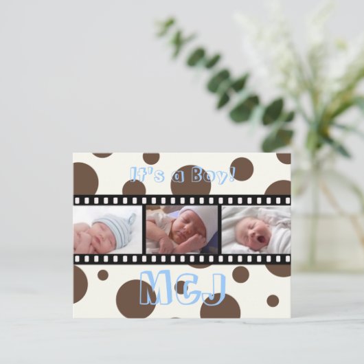 Baby shower Dank u briefkaarten nemen uw foto's op (Staand voorkant)