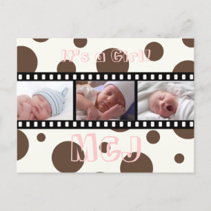 Baby shower Dank u briefkaarten nemen uw foto's op