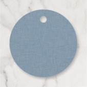 Baby shower dank u Chambray Blue Bedankjes Labels (Achterkant)