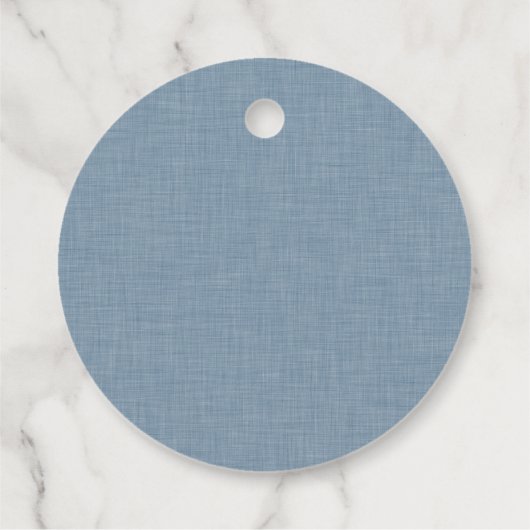 Baby shower dank u Chambray Blue Bedankjes Labels (Achterkant)