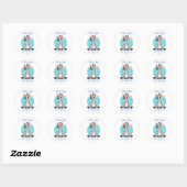 Baby shower Dank u dat u Zebra DIY Name Info (Info Ronde Sticker (Vel)
