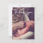 Baby shower Dank u Foto Geboorte Aankondiging (Voorkant)