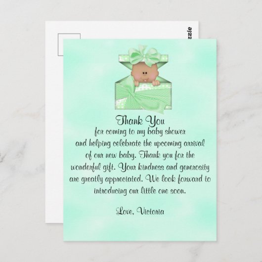 Baby shower dank u genderneutraal etnisch briefkaart (Voorkant / Achterkant)