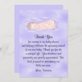 Baby shower dank u genderneutraal kaart (Voorkant / Achterkant)