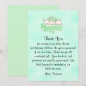 Baby shower dank u genderneutraal kaart (Voorkant / Achterkant)