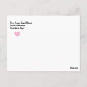 BABY SHOWER DANK U HEBT DE Stripes V06 PINK Briefkaart (Achterkant)