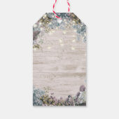 Baby shower Dank u het hout van het Koord van het  Cadeaulabel (Achterkant)