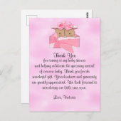 Baby shower Dank u het is tweeling meisje etnisch Briefkaart (Voorkant / Achterkant)