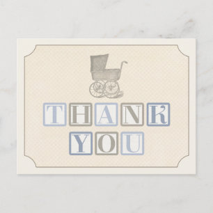 baby shower dank u kaart, dank u briefkaart