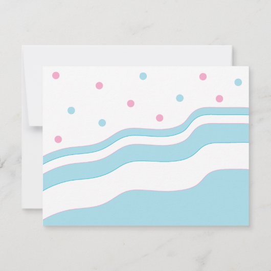 Baby shower Dank u Kaart "Flamingo Mam & Baby" (Achterkant)