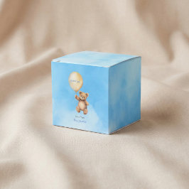 Baby shower dank u kaart met leuke teddybeer bedankdoosjes