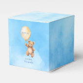 Baby shower dank u kaart met leuke teddybeer bedankdoosjes (Voorkant Zijde)