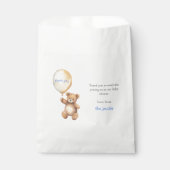 Baby shower dank u kaart met leuke teddybeer bedankzakje (Voorkant)
