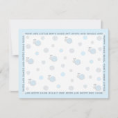 Baby shower Dank u kaart, "Snips and Snails" Bedankkaart (Voorkant)