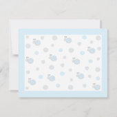 Baby shower Dank u kaart, "Snips and Snails" Bedankkaart (Achterkant)