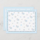 Baby shower Dank u kaart, "Snips and Snails" Bedankkaart (Voorkant / Achterkant)