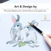 Baby shower Dank u kaart Woodland Bunnies