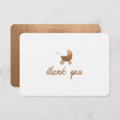 BABY SHOWER DANK U KARTFLAT BEDANKKAART (Voorkant / Achterkant)