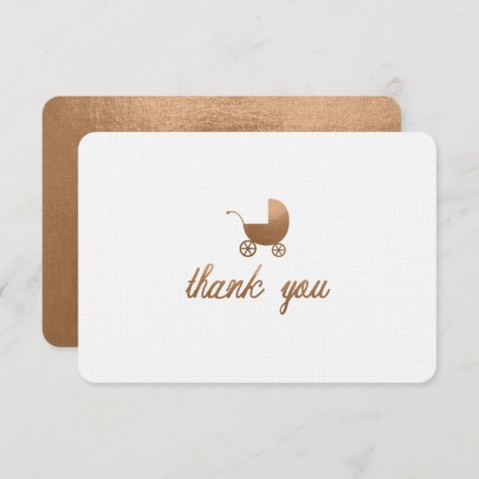 BABY SHOWER DANK U KARTFLAT BEDANKKAART (Voorkant / Achterkant)